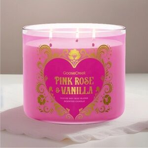 Goose Creek 3-Wick Candle -Pink Rose & Vanilla  (14.5 oz)